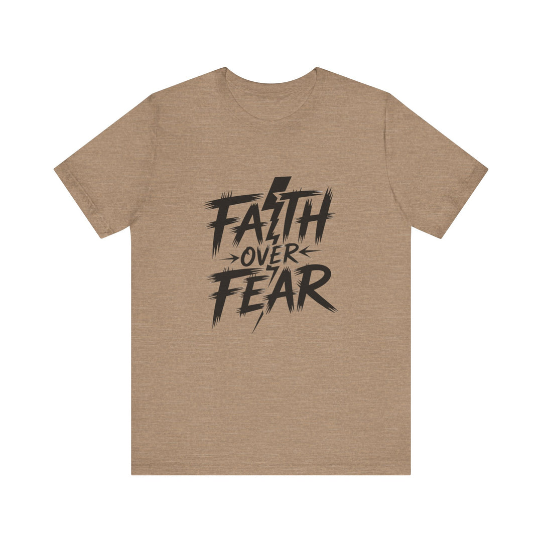 Faith Over Fear – Bold Christian Lightning Shirt
