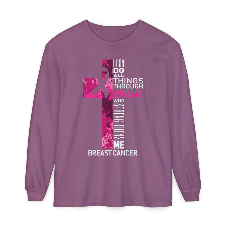 Christian Breast Cancer Awareness Long Sleeve T-Shirt
