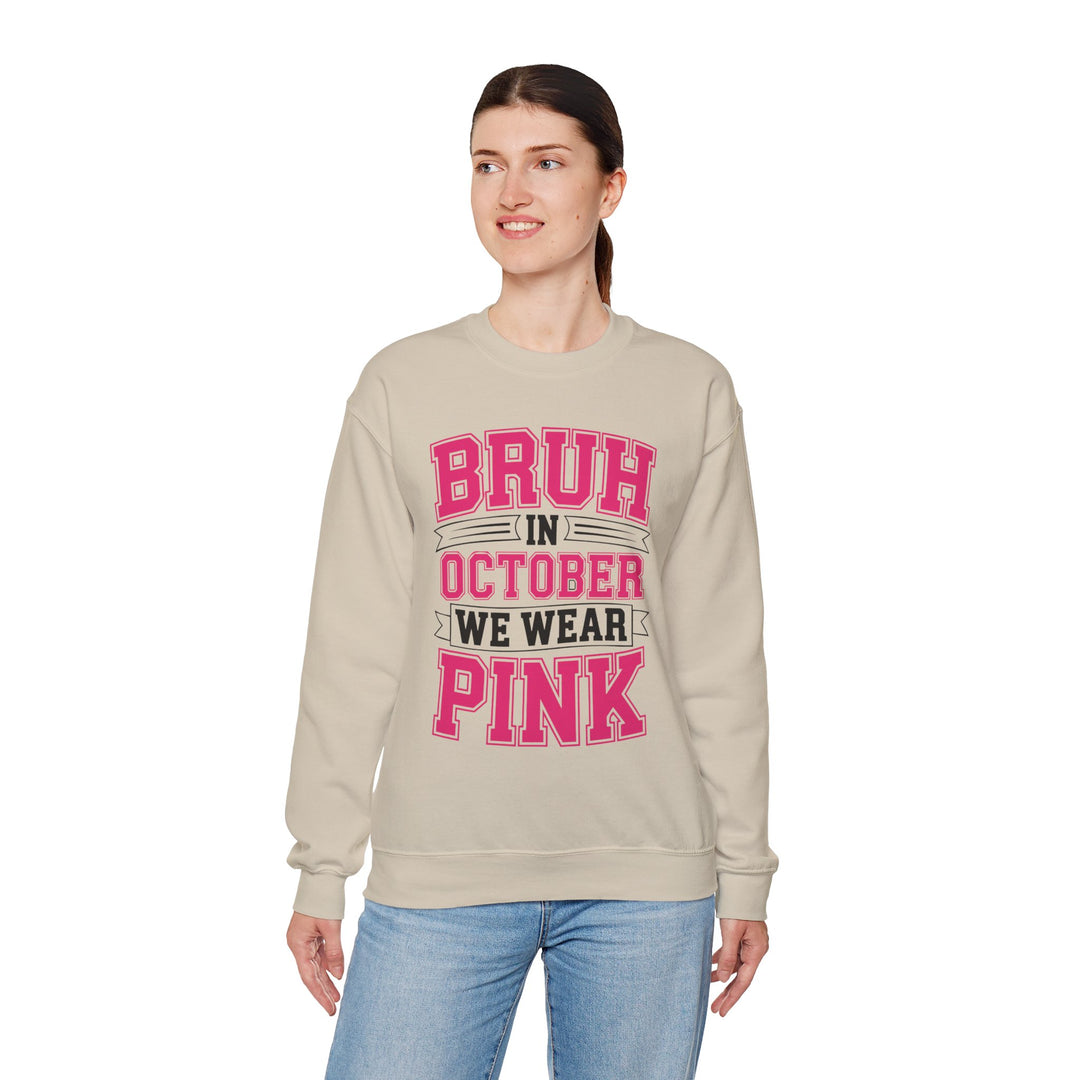 Pink October Awareness Sweatshirt, Cozy Crewneck, Breast Cancer Awareness, Gift for Supporters, Fashion for a Cause
