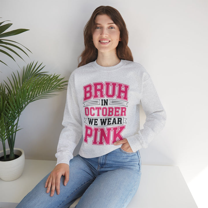 Pink October Awareness Sweatshirt, Cozy Crewneck, Breast Cancer Awareness, Gift for Supporters, Fashion for a Cause