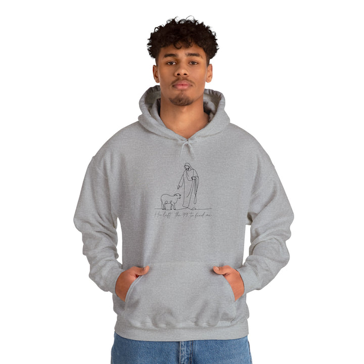Christian Jesus and Lamb Hoodie Sweatshirt - 'He left the 99 to find me'