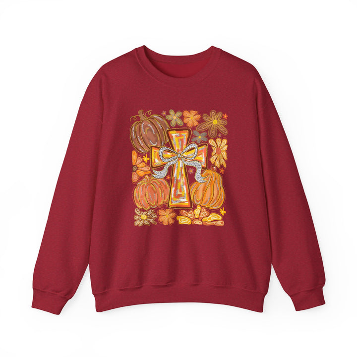 Fall Harvest Crewneck Sweatshirt, Autumn Sweatshirt, Thanksgiving Gift, Unisex Fall Apparel, Cozy Pumpkin Sweatshirt