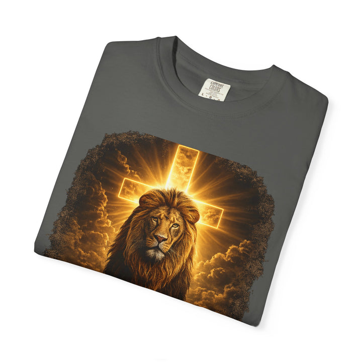 Lion of Judah Christian T-Shirt | Masculine Faith Graphic Tee | Jesus Lion Shirt