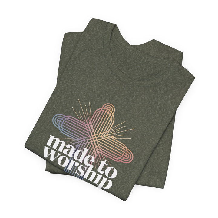 Made to Worship Unisex Tee, Inspirational T-Shirt, Faith Apparel, Christian Gift, Church Wear, Casual Outfit