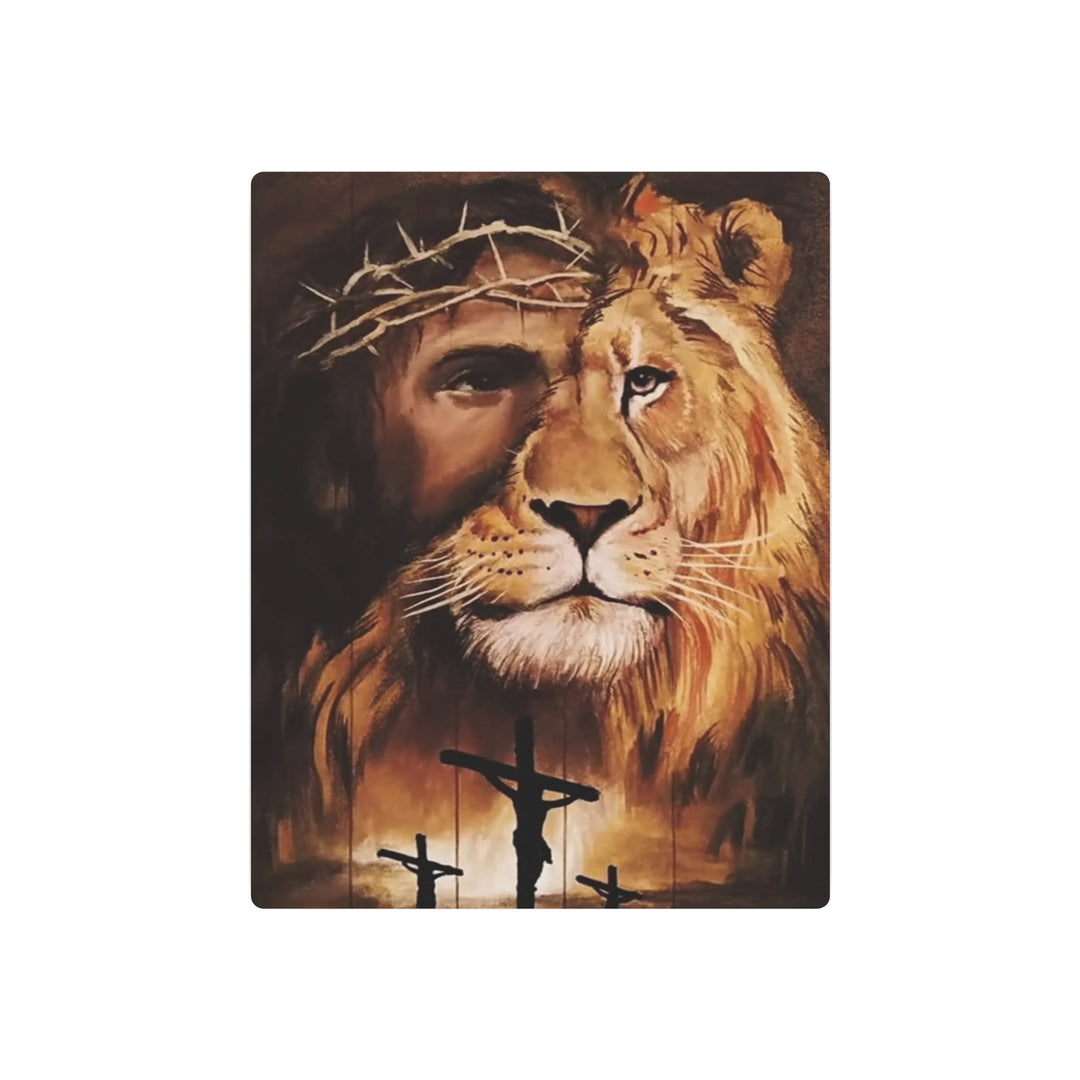 "Lion of Judah - Crown of Thorns" - Triumph & Sacrifice Metal Wall Art