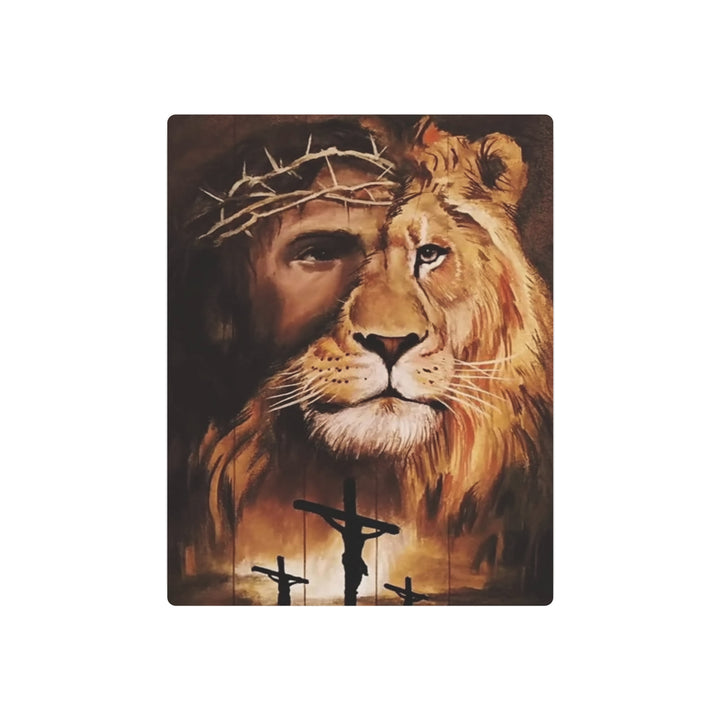 "Lion of Judah - Crown of Thorns" - Triumph & Sacrifice Metal Wall Art