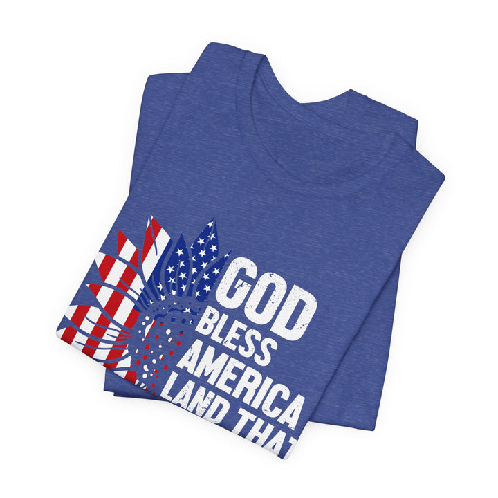 Patriotic T-Shirt, God Bless America Tee, Unisex Short Sleeve Shirt, Independence Day Gift, USA Pride Apparel, Americana Clothing