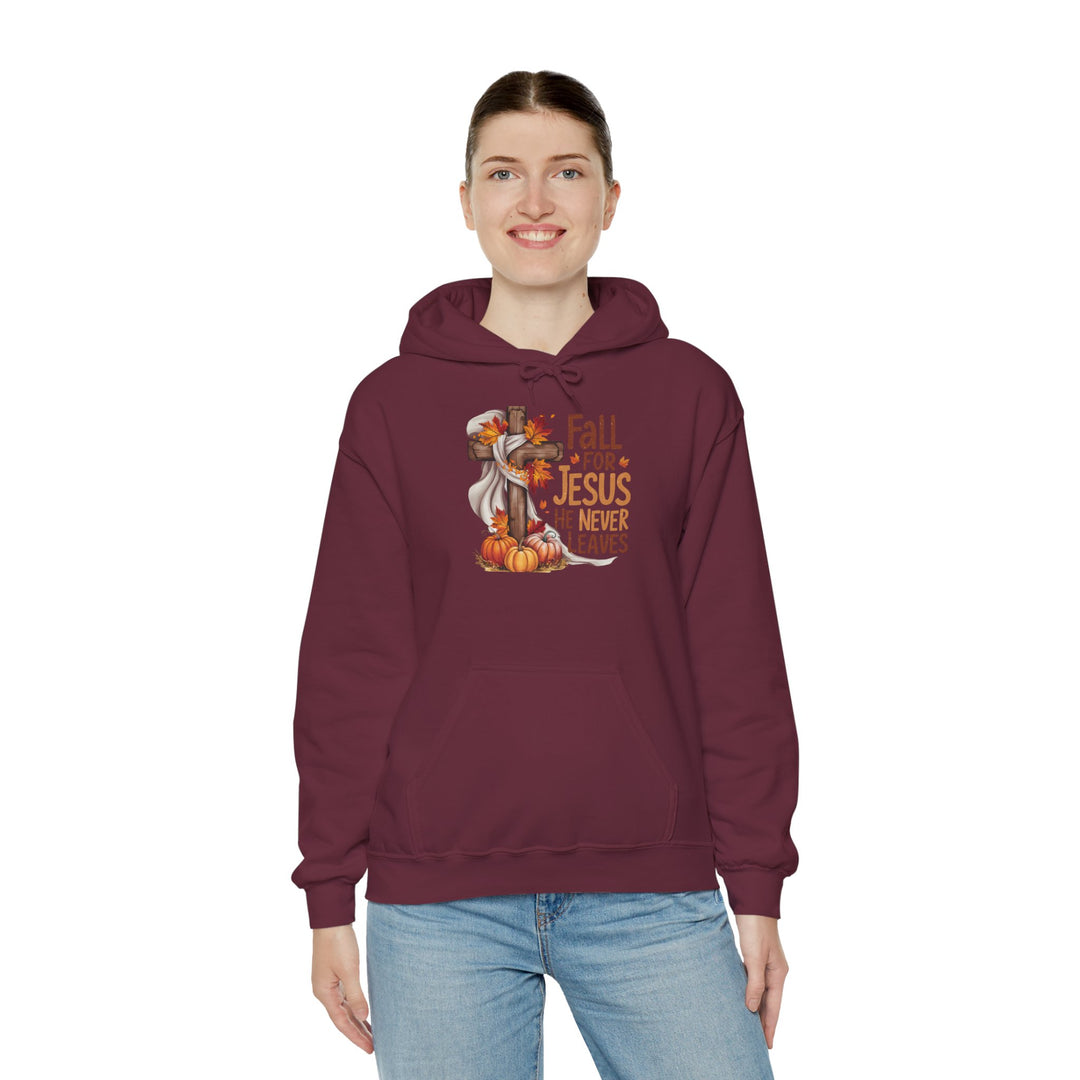 Christian Hoodie - Fall for Jesus Inspirational Unisex Sweatshirt