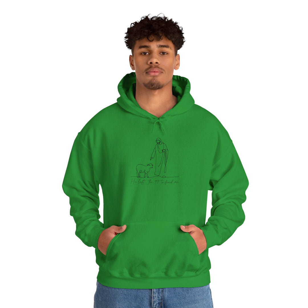 Christian Jesus and Lamb Hoodie Sweatshirt - 'He left the 99 to find me'