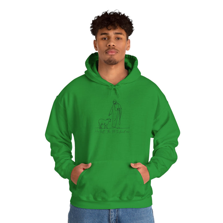 Christian Jesus and Lamb Hoodie Sweatshirt - 'He left the 99 to find me'
