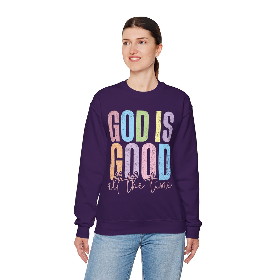Inspirational God is Good Sweatshirt, Religious Crewneck, Faith-Based Apparel, Comfortable Casual Wear, Church Gift, Positive Vibes