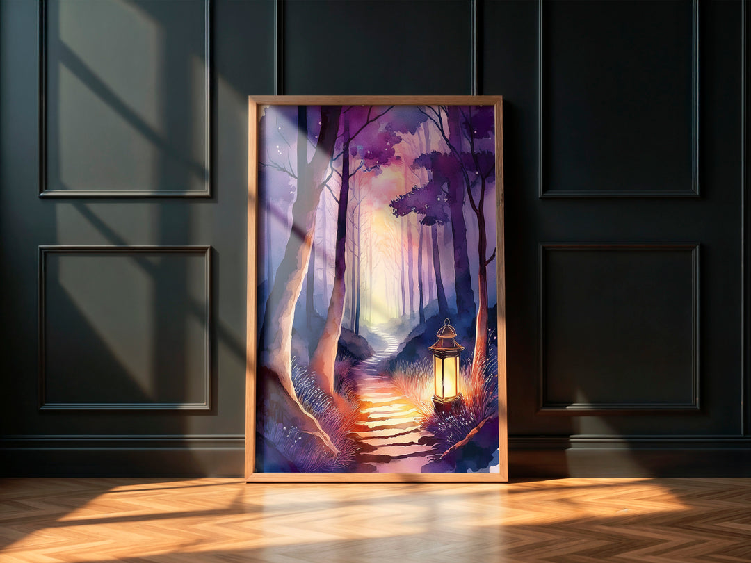 Path of Light – Watercolor Landscape Print Inspired by Psalm 119