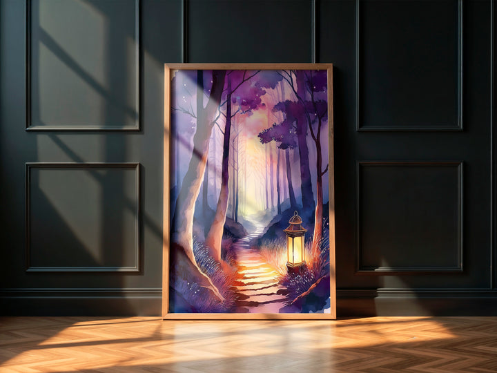 Path of Light – Watercolor Landscape Print Inspired by Psalm 119