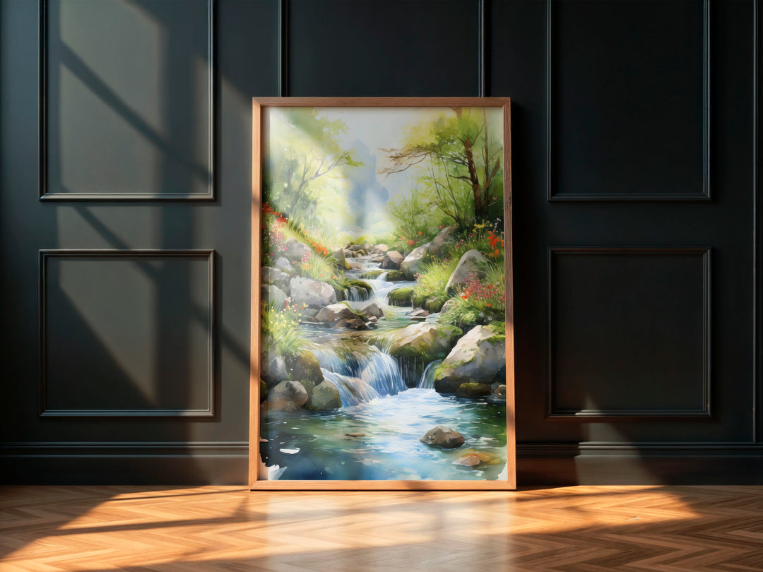 Pure Waters – Watercolor Landscape Print Inspired by Psalm 51