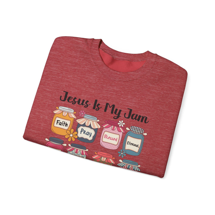 Jesus Is My Jam Sweatshirt, Unisex Crewneck, Comfort Wear, Christian Apparel, Perfect Gift for Faith Celebrations, Everyday Casual