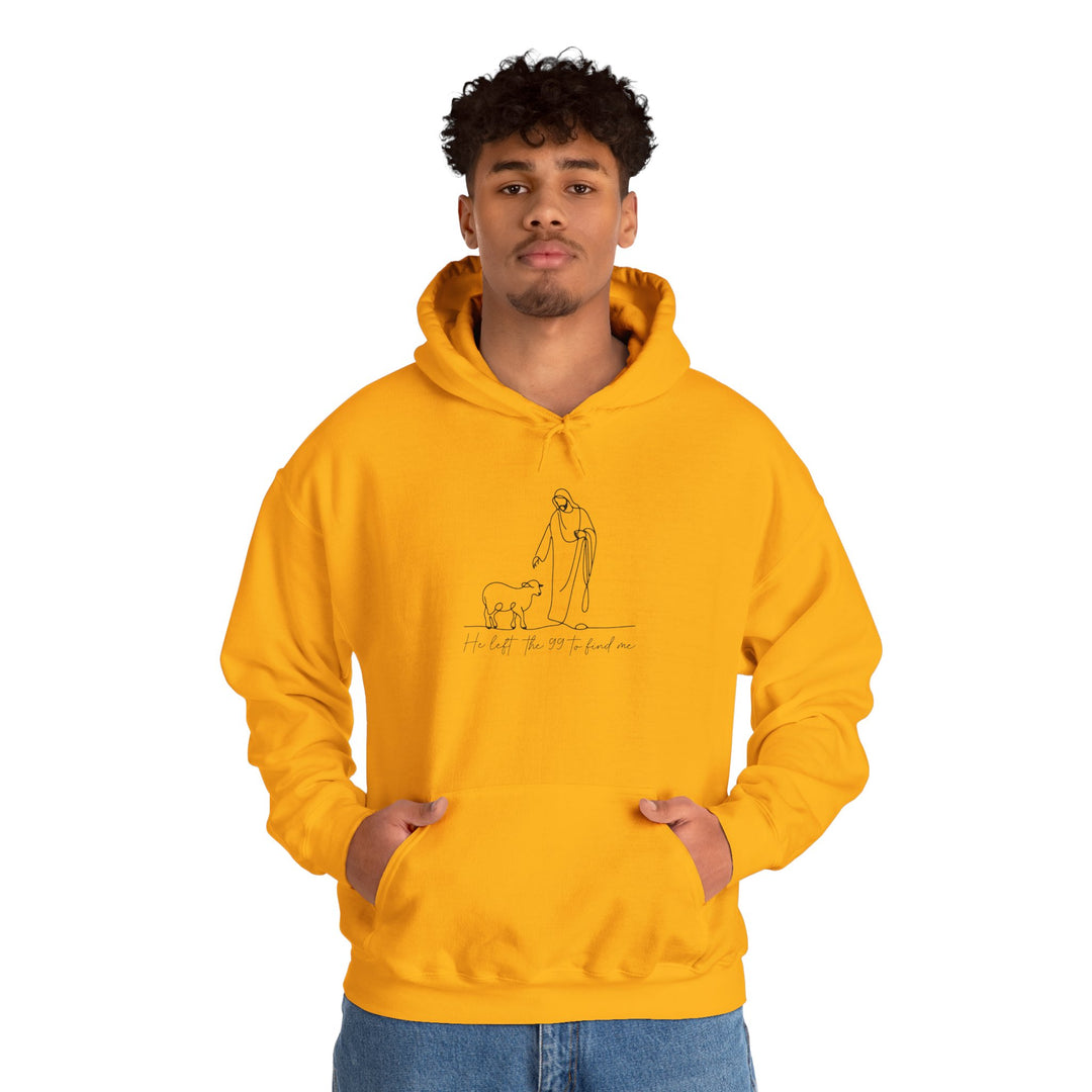 Christian Jesus and Lamb Hoodie Sweatshirt - 'He left the 99 to find me'