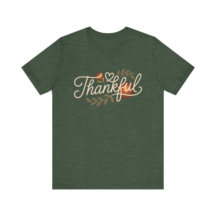 Thankful Tee - Unisex Jersey Short Sleeve Shirt for Thanksgiving, Gratitude Gift, Casual Wear, Family Gathering, Everyday Comfort