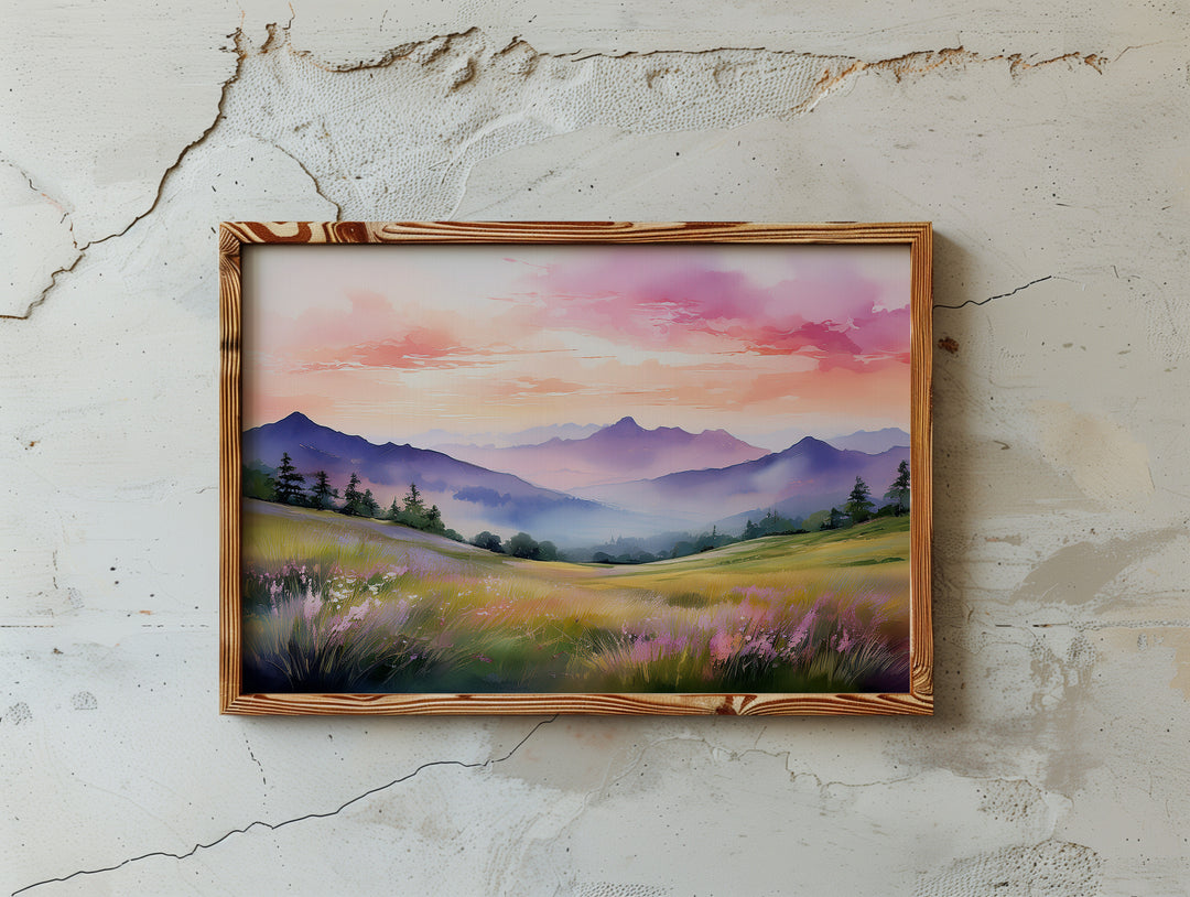Eyes to the Hills – Watercolor Landscape Print Inspired by Psalm 121