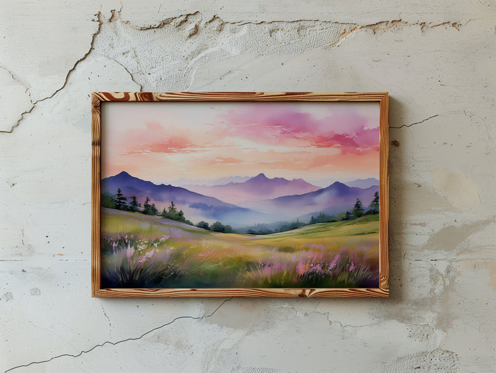 Eyes to the Hills – Watercolor Landscape Print Inspired by Psalm 121