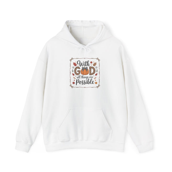 Christian Faith Leopard Print Hoodie - With God All Things Are Possible