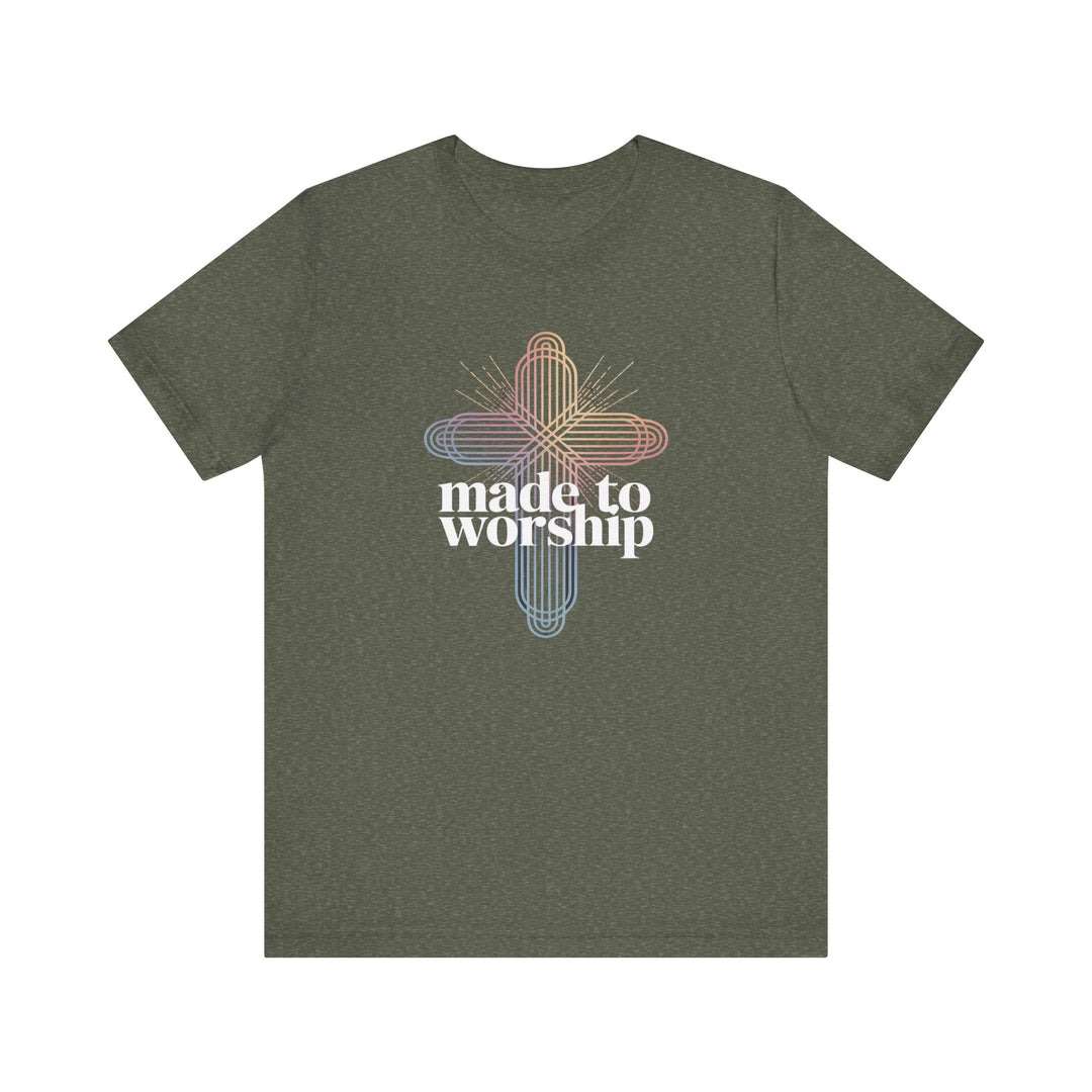 Made to Worship Unisex Tee, Inspirational T-Shirt, Faith Apparel, Christian Gift, Church Wear, Casual Outfit
