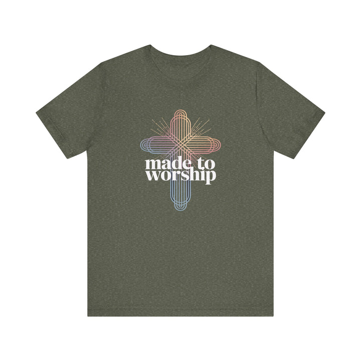 Made to Worship Unisex Tee, Inspirational T-Shirt, Faith Apparel, Christian Gift, Church Wear, Casual Outfit