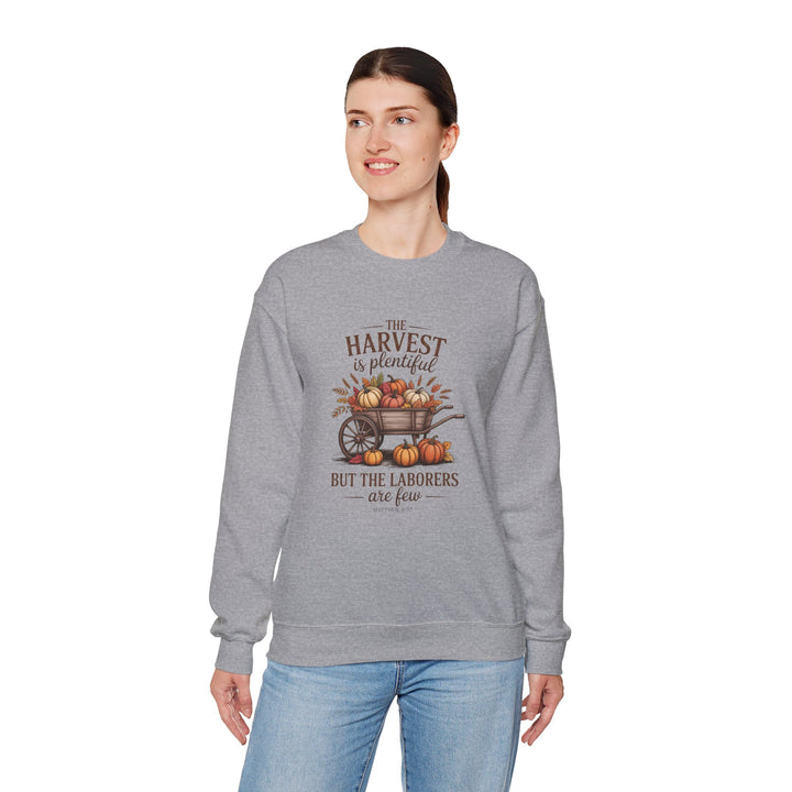 Autumn Harvest Hoodie with Matthew 9:37 Scripture Design