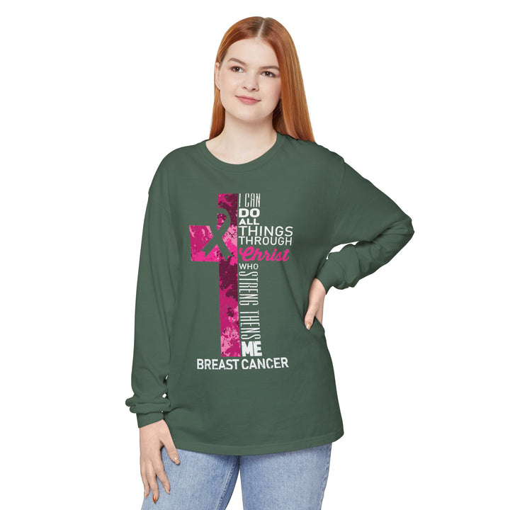 Christian Breast Cancer Awareness Long Sleeve T-Shirt