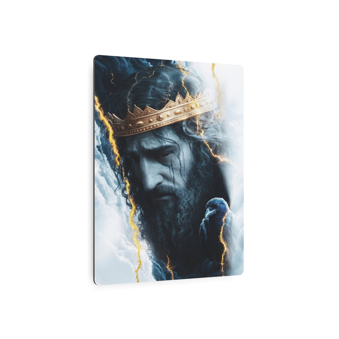 "King of Kings in the Storm" - Majestic Jesus Metal Wall Art