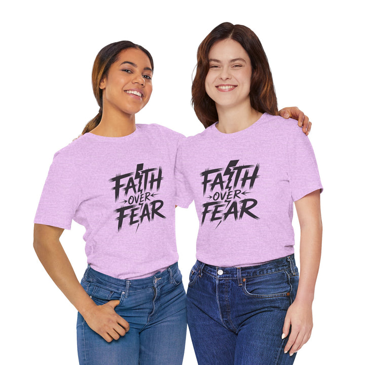 Faith Over Fear – Bold Christian Lightning Shirt