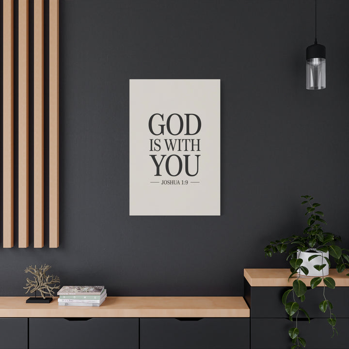 Canvas Print - God is With You - Joshua 1:9