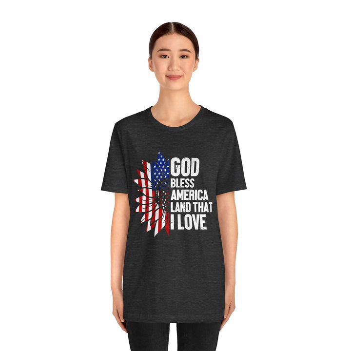 Patriotic T-Shirt, God Bless America Tee, Unisex Short Sleeve Shirt, Independence Day Gift, USA Pride Apparel, Americana Clothing