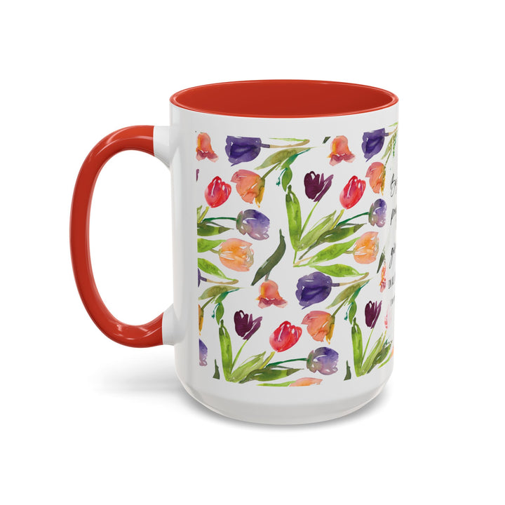 Be Joyful Always – Watercolor Tulip Scripture Mug