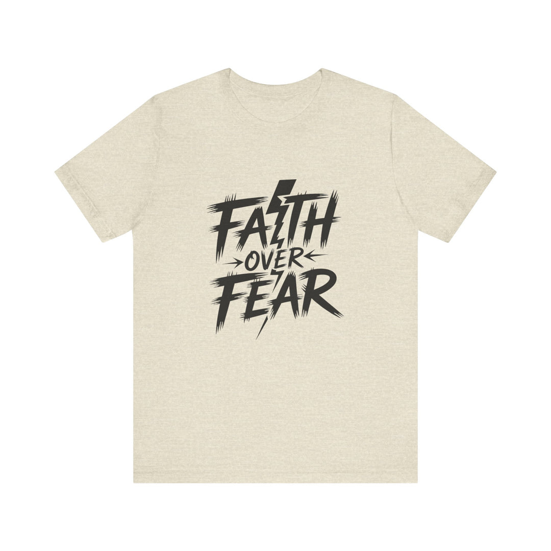 Faith Over Fear – Bold Christian Lightning Shirt