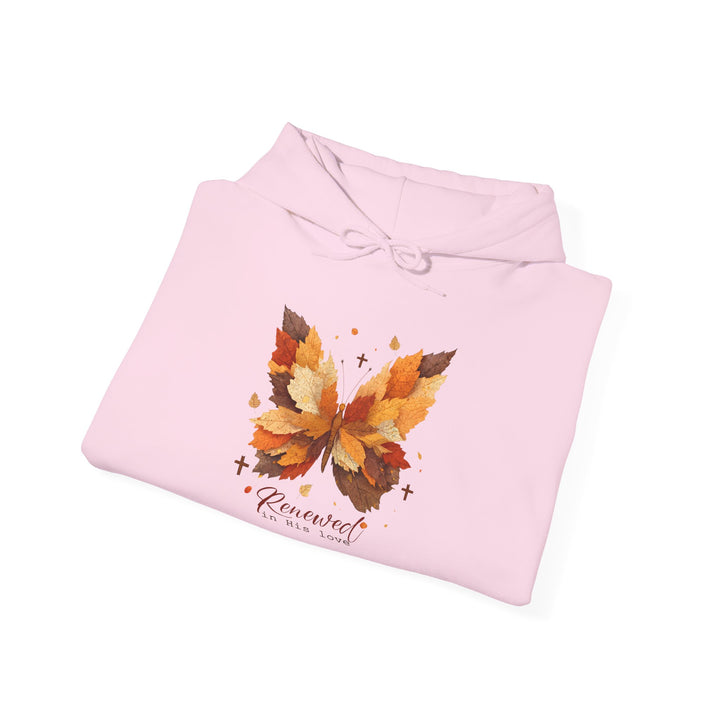 Butterfly Hoodie - Renewed in His Love - Fall Leaves Design