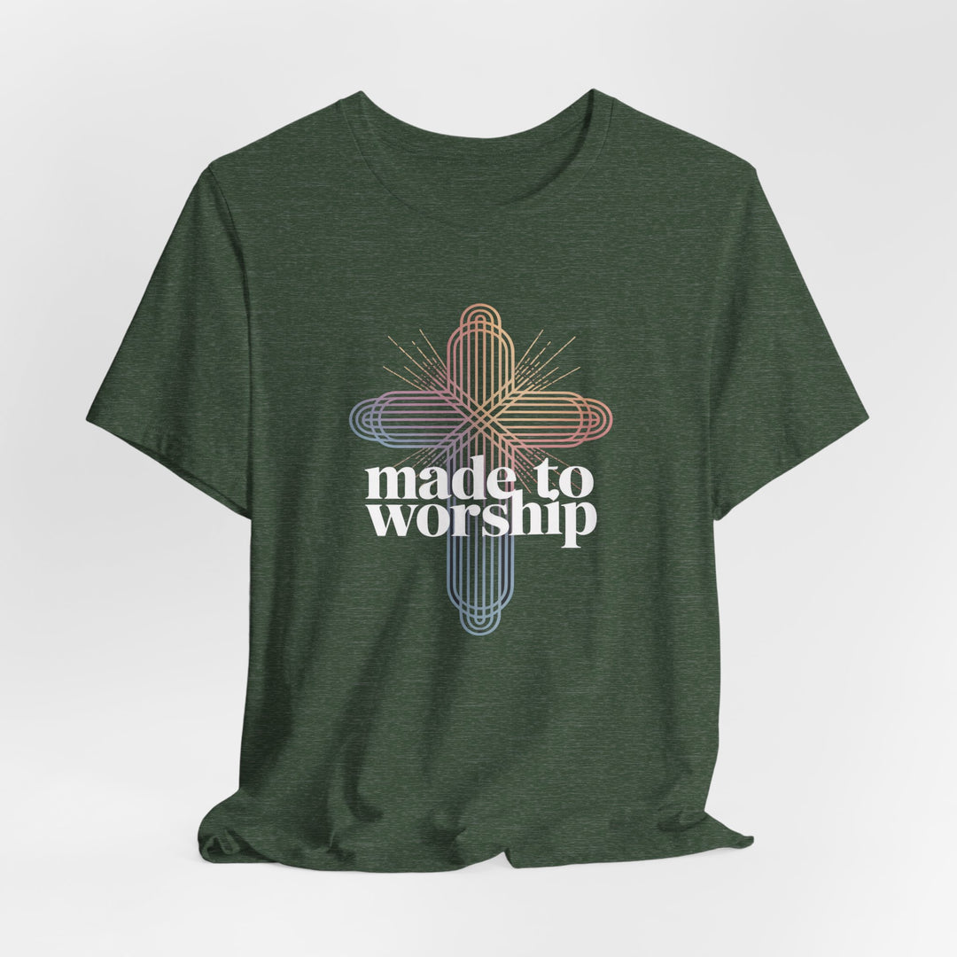 Made to Worship Unisex Tee, Inspirational T-Shirt, Faith Apparel, Christian Gift, Church Wear, Casual Outfit