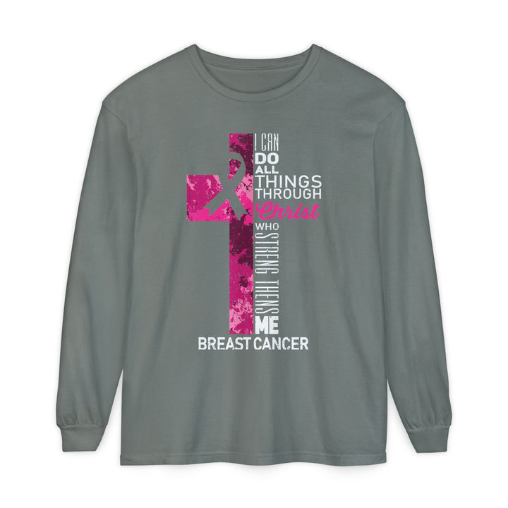 Christian Breast Cancer Awareness Long Sleeve T-Shirt