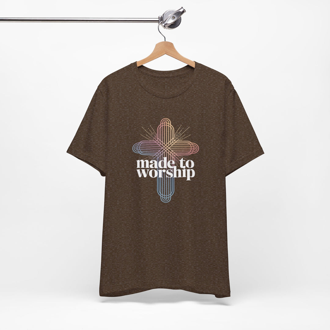 Made to Worship Unisex Tee, Inspirational T-Shirt, Faith Apparel, Christian Gift, Church Wear, Casual Outfit