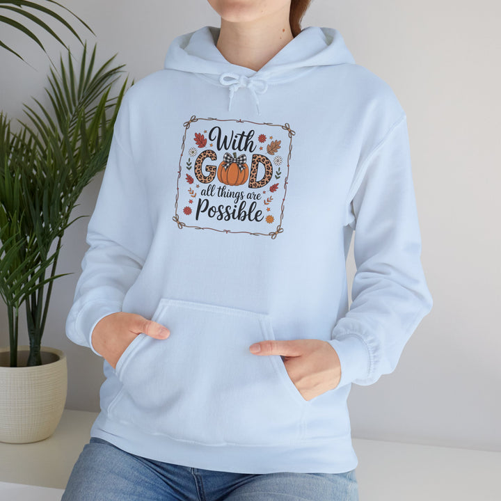 Christian Faith Leopard Print Hoodie - With God All Things Are Possible