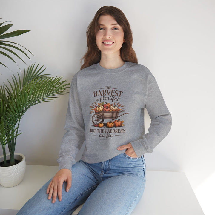 Autumn Harvest Hoodie with Matthew 9:37 Scripture Design