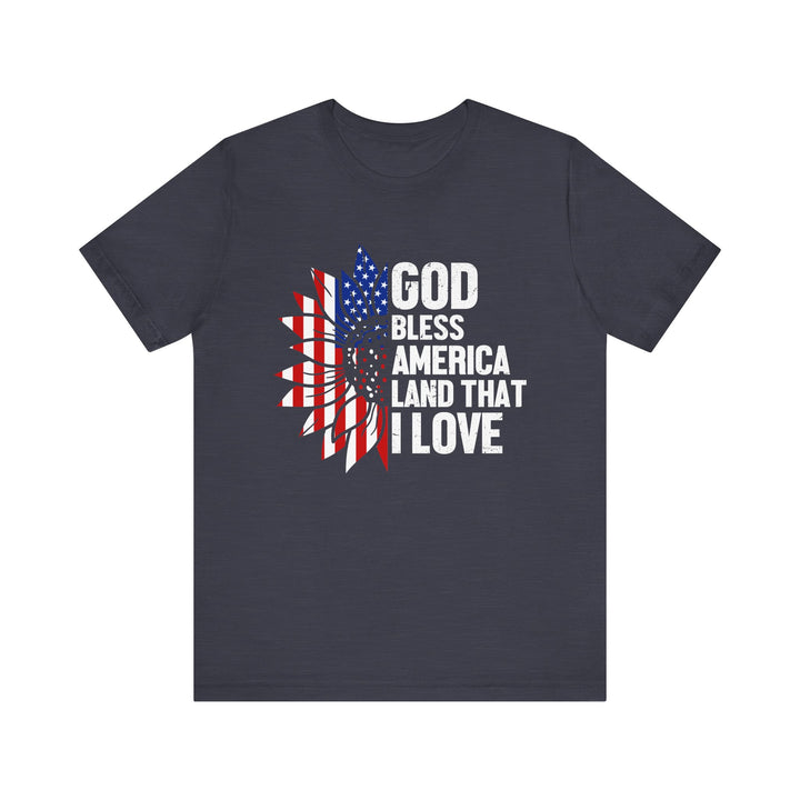 Patriotic T-Shirt, God Bless America Tee, Unisex Short Sleeve Shirt, Independence Day Gift, USA Pride Apparel, Americana Clothing