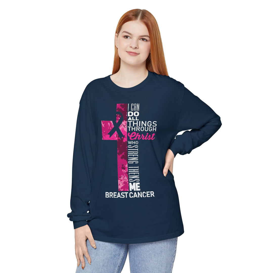 Christian Breast Cancer Awareness Long Sleeve T-Shirt