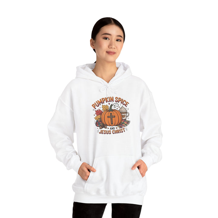 Fall Pumpkin Spice and Jesus Christ Hoodie Sweatshirt