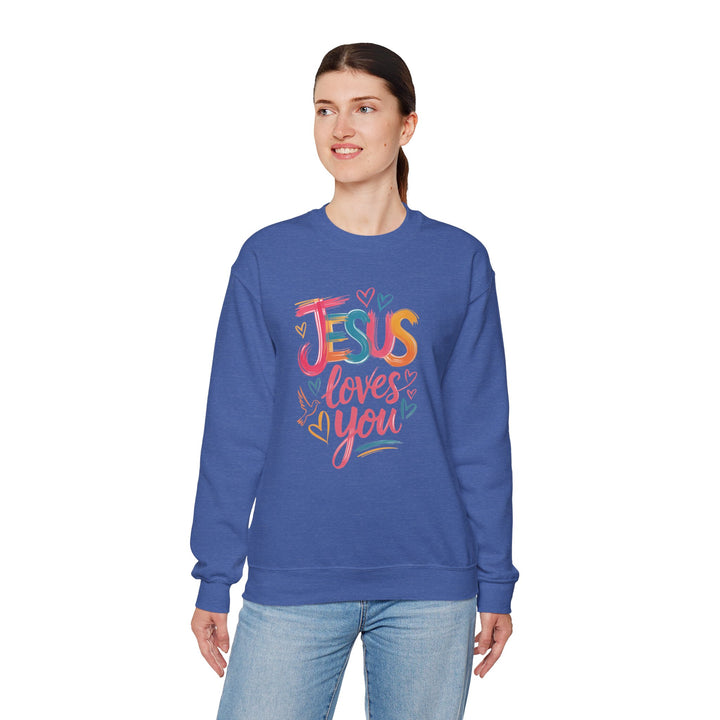 Jesus Loves You Crewneck Sweatshirt - Cozy Unisex Gift, Christian Apparel, Faith-Based Fashion, Inspirational Layering Piece, Ideal [...]