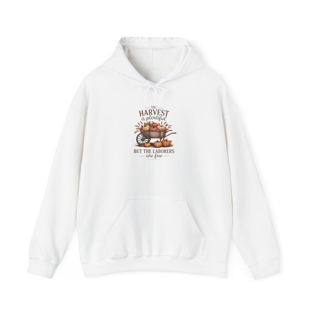 Autumn Harvest Hoodie with Matthew 9:37 Scripture Design