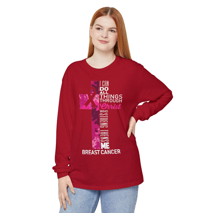 Christian Breast Cancer Awareness Long Sleeve T-Shirt