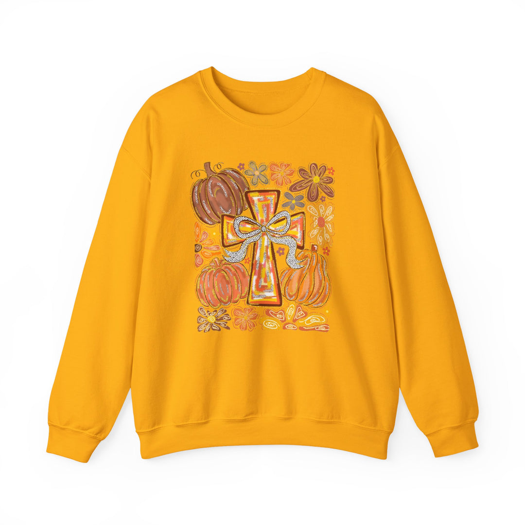 Fall Harvest Crewneck Sweatshirt, Autumn Sweatshirt, Thanksgiving Gift, Unisex Fall Apparel, Cozy Pumpkin Sweatshirt