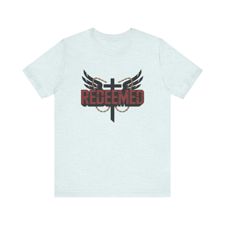 Christian Themed Unisex Short Sleeve Tee, Redeemed Shirt, Faith-Based Apparel, Inspirational T-Shirt, Spiritual Gift, Casual Wear