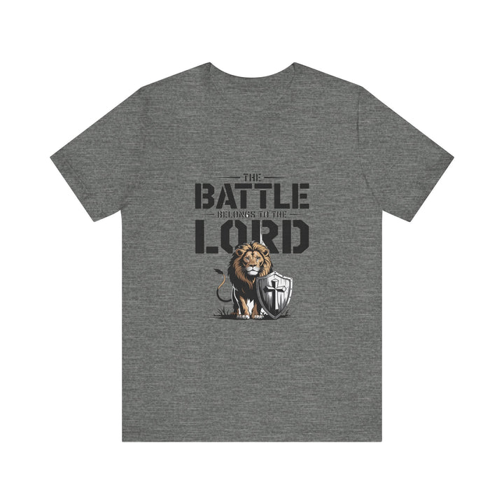 Faith-Inspired Short Sleeve Tee | The Battle Belongs to the Lord | Christian Apparel, Inspirational Shirt, Gift for Believers, [...]