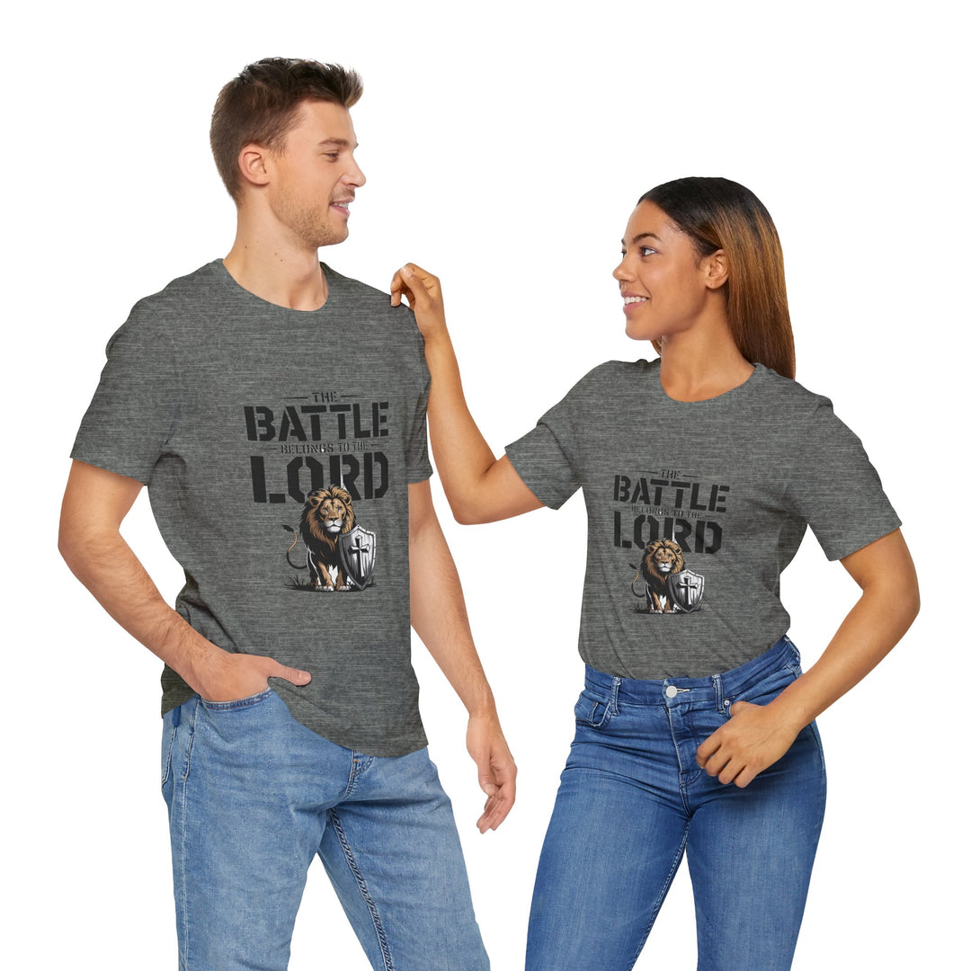 Faith-Inspired Short Sleeve Tee | The Battle Belongs to the Lord | Christian Apparel, Inspirational Shirt, Gift for Believers, [...]